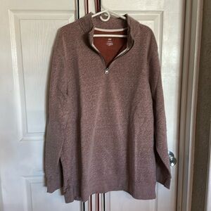 Sonoma men’s sweatshirt with zipper v-neck in Burgundy size 2XB